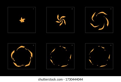 Shine dust effect. Dust explosion animation effect. Animation sprite sheet for games, cartoon or animation. vector style animation effect 1513.