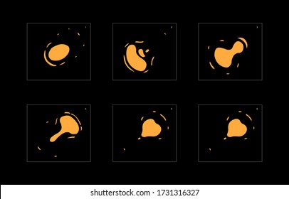 Shine dust effect. Dust explosion animation effect. Animation sprite sheet for games, cartoon or animation. vector style animation effect 1543.