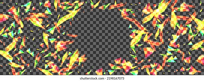 Shine Element Background Transparent Vector. Spot Fall Design. Bright Gradient Wallpaper. Yellow Starlight. Glare Sparks Card.