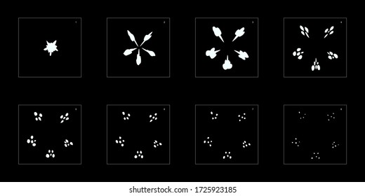 Shine explosion effect. Smoke explosion animation effect. Animation Sprite sheet for games, cartoon or animation. vector style animation effect.
