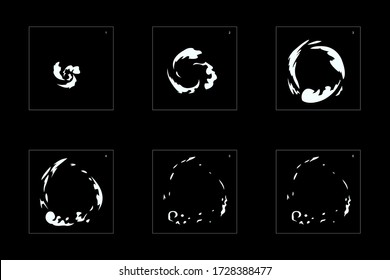Shine explosion effect. Smoke explosion animation effect. Animation Sprite sheet for games, cartoon or animation. vector style animation effect 1451.