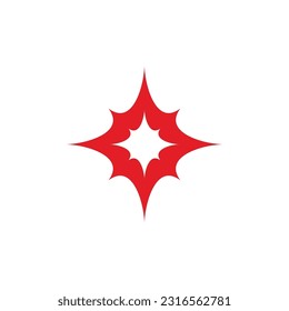 shine explosion symbol geometric design logo vector 