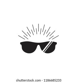 shine eyeglass symbol vector