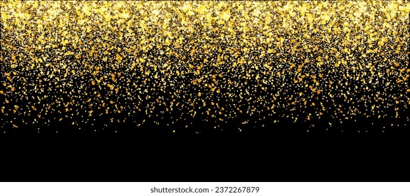 Shine falling gold dust lights, glowing sparkles golden dust particles, abstract Christmas gold dust and glare background – stock vector