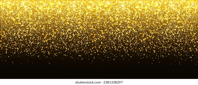 Shine falling gold dust lights, glowing sparkles golden dust particles with light effect, abstract Christmas gold dust and glare background – stock vector