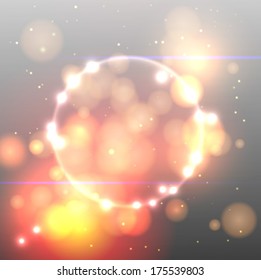 Shine fire bokeh abstract