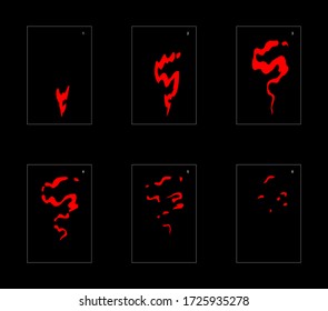 Shine fire effect. Fire explosion animation effect. Animation Sprite sheet for games, cartoon or animation. vector style animation effect 1418.