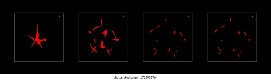 Shine fire effect. Fire explosion animation effect. Animation Sprite sheet for games, cartoon or animation. vector style animation effect 1406.