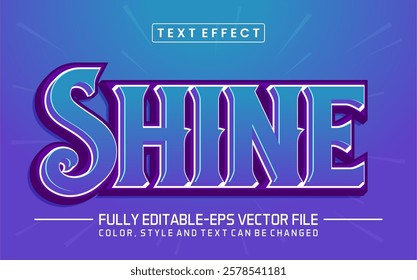 Shine font Text effect editable
