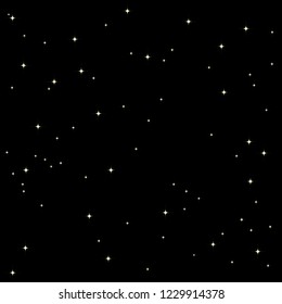 Shine glitter stars, isolated glow pattern, sparkle light  background, magic effect. 