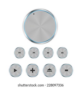 Shine Glossy Computer Icon Set Vector Illustration