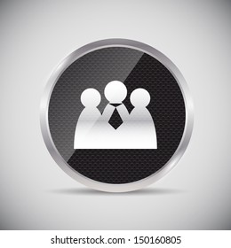 Shine glossy computer icon social network vector illustration 