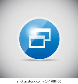 Shine glossy computer icon vector illustration