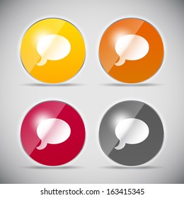 Shine glossy computer icon vector illustration