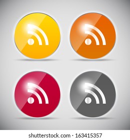 Shine glossy computer icon vector illustration