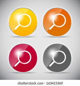 Shine glossy computer icon vector illustration
