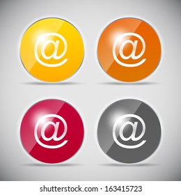 Shine glossy computer icon vector illustration