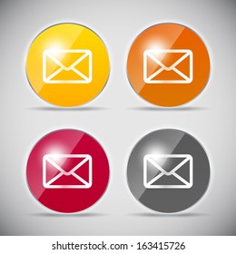 Shine glossy computer icon vector illustration