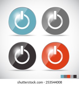 Shine Glossy Computer Icon Vector Illustration EPS10