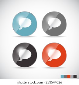 Shine Glossy Computer Icon Vector Illustration EPS10