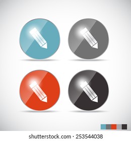 Shine Glossy Computer Icon Vector Illustration EPS10