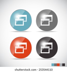 Shine Glossy Computer Icon Vector Illustration EPS10