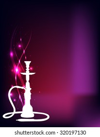 Shine Hookah Bar Menu Cover, Art Vector illustration