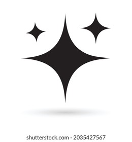 Icono de brillo, icono de la estrella limpia