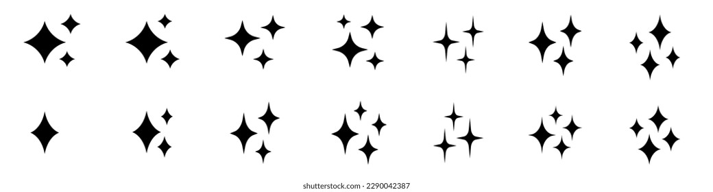 Shine icon, Clean star icon.