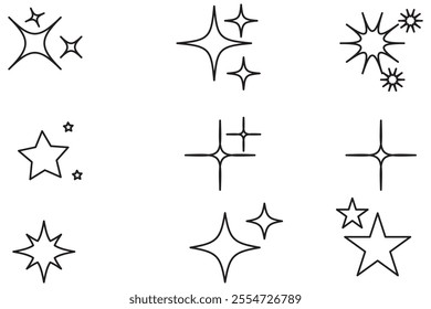 Shine icon, Clean star icon.