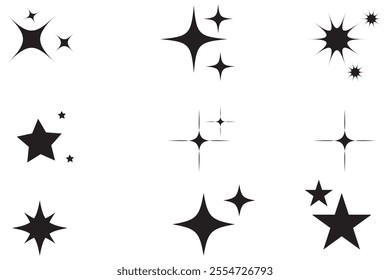 Shine icon, Clean star icon.