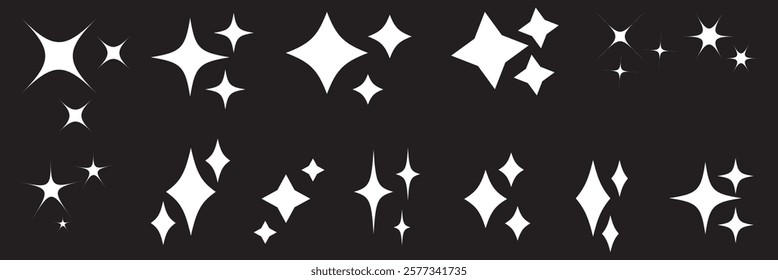 Shine icon, Clean star icon.