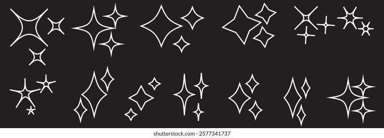 Shine icon, Clean star icon.