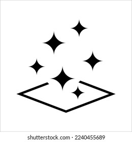 Shine Symbol, Clean Star Symbol. ReinigungsVektorgrafik auf weißem Hintergrund