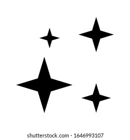 Shine icon, Clean star icon on white background