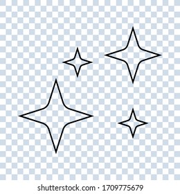 shine icon, clean star icon on blank background, EPS 10