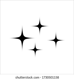 Shine-Symbol, Clean Star-Symbol auf weißem Hintergrund