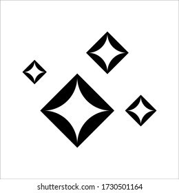 Shine icon, Clean star icon on white background