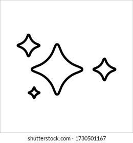 Shine icon, Clean star icon on white background