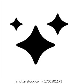 Shine icon, Clean star icon on white background