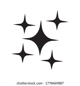 Shine icon, Clean star icon on white background