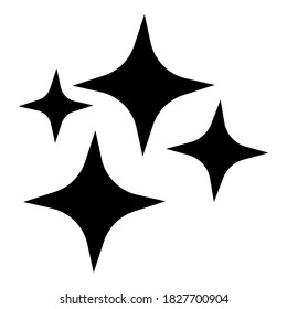Shine icon, Clean star icon on white background. eps 10
