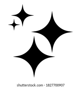 Shine icon, Clean star icon on white background. eps 10