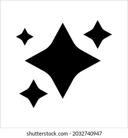 Shine-Symbol, Clean-Stern-Symbol auf weißem Hintergrund
