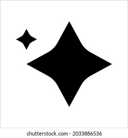Shine icon, Clean star icon on white background