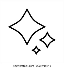 Shine-Symbol, Clean-Stern-Symbol auf weißem Hintergrund