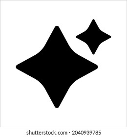 Shine icon, Clean star icon on white background