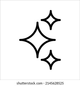 Shine-Symbol, Clean-Stern-Symbol auf weißem Hintergrund