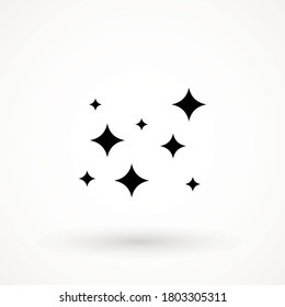 Shine icon, Clean star icon sparkling twinkling sparkles symbol Sparkle simple design Stars sign isolated on white background 