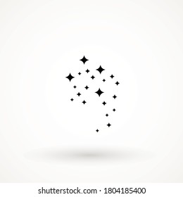 Shine icon, Clean star icon sparkling twinkling sparkles symbol Sparkle simple design Stars sign isolated on white background 